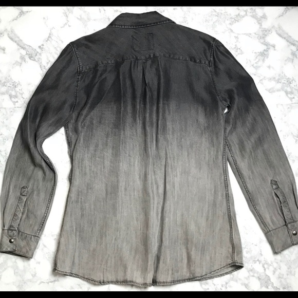 Rails Gray Ombre Snap Button Down Sz XS - Picture 4 of 7